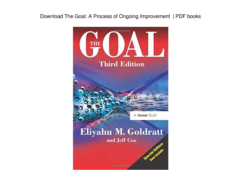 the goal eliyahu m goldratt pdf download